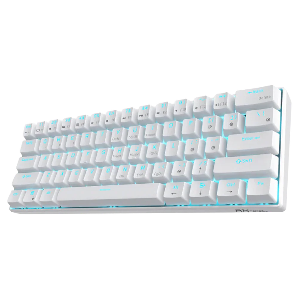 ROYAL KLUDGE RK61 60% Wireless Mechanical Gaming Keyboard ( White ) ( Blue Switch )