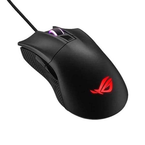 ASUS ROG Gladius II Core Wired Erognomic RGB Gaming Mouse ( ROG-GLADIUS-II-CORE ) ( 6200DPI / 6 Macro Buttons ) ( Black )