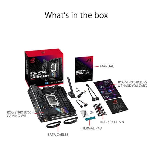 ASUS ROG Strix B760-I Gaming Wifi DDR5 Intel Motherboard