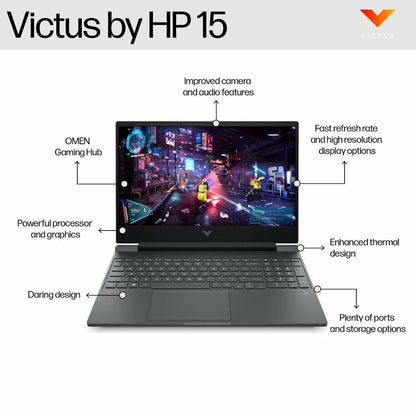 HP VICTUS 15-FA2078TX (I7-13620H/16/512GB/W11 MS2024/6GB/SILVER)