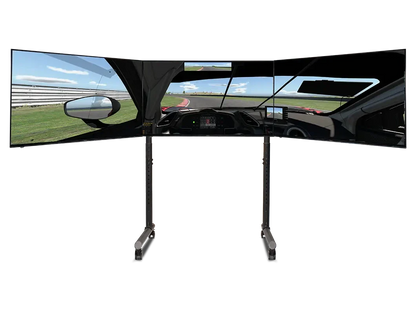NLR Round Tube Freestanding Triple Monitor Stand