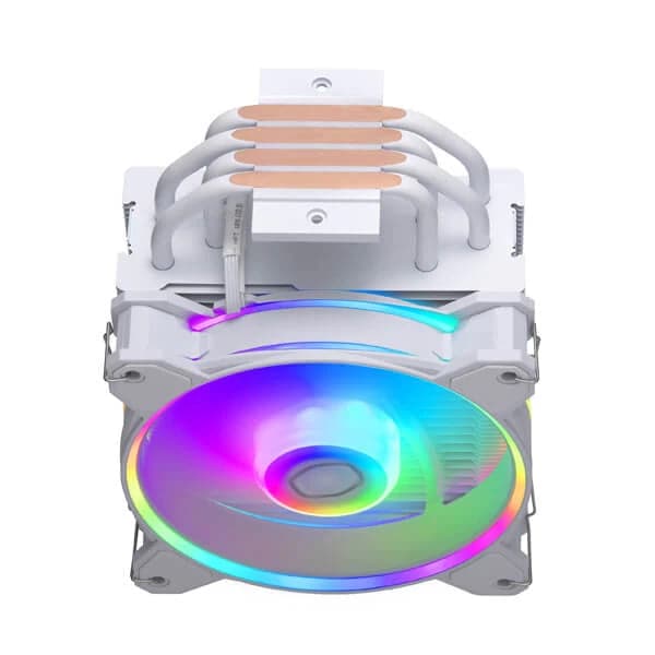 COOLER MASTER Hyper 212 Halo ARGB Single Tower CPU Air Cooler (White)