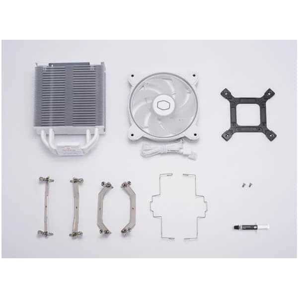 COOLER MASTER Hyper 212 Halo ARGB Single Tower CPU Air Cooler (White)