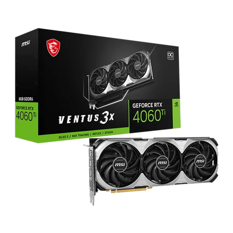MSI GeForce RTX 4060 Ti Ventus 3X E 8GB OC Nvidia Graphic Card