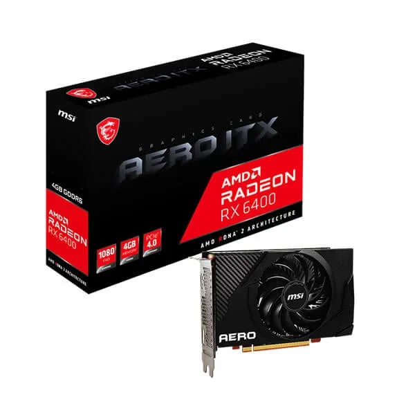 MSI Radeon RX 6400 Aero ITX 4GB AMD Graphic Card