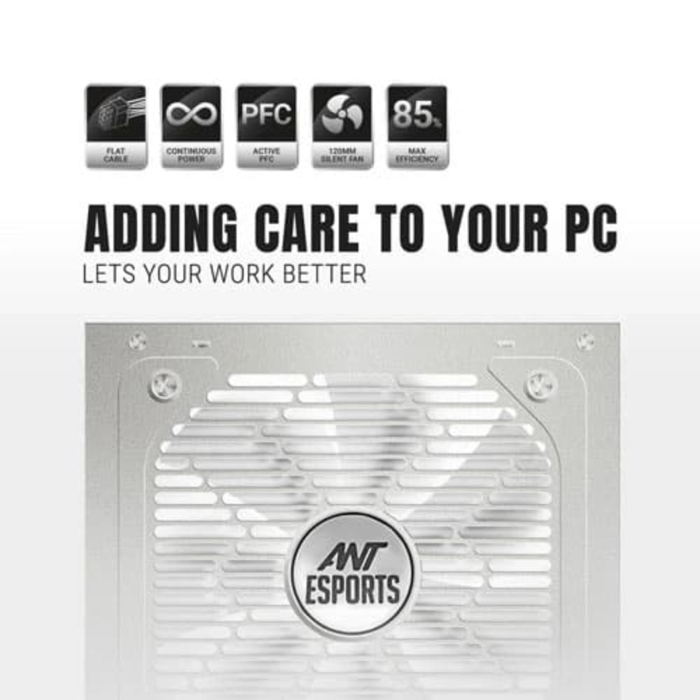 ANT ESPORTS RX550 550W 80+ Bronze Non Modular ATX 2.0 Power Supply ( 550W ) ( White )
