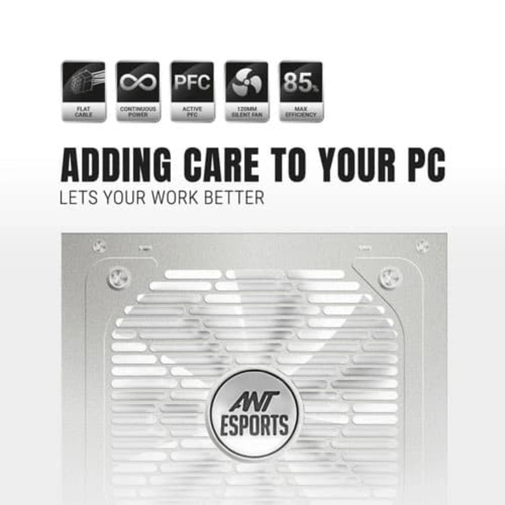 ANT ESPORTS RX650 650W 80 + Bronze ATX 2.0 Non Modular Power Supply ( 650W ) ( White )