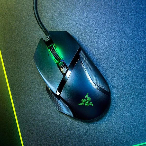 RAZER Basilisk V2 Wired Ergonomic Gaming Mouse ( RZ01-03160100-R3M1 ) ( 20000DPI / 11 Macro Button ) ( Black )
