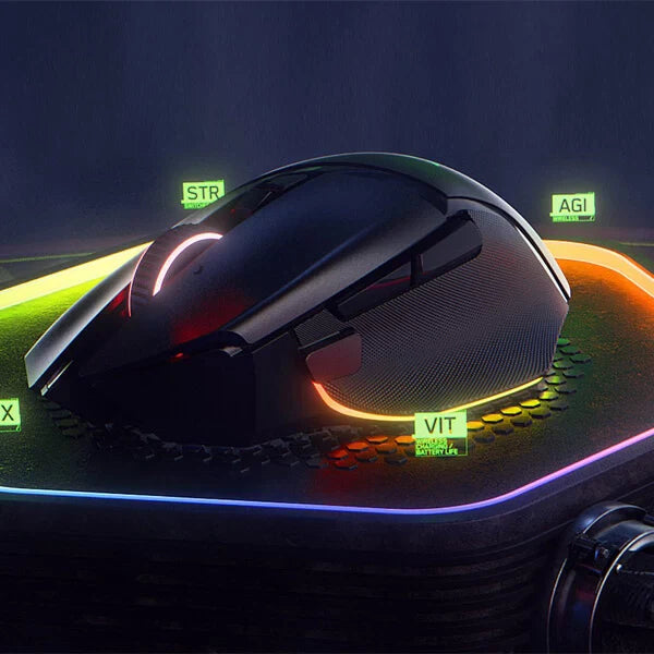 RAZER Basilisk V3 Pro Wireless Ergonomic Gaming Mouse ( RZ01-04620100-R3A1 ) ( 30000DPI / 11 Macro Buttom ) ( Black )