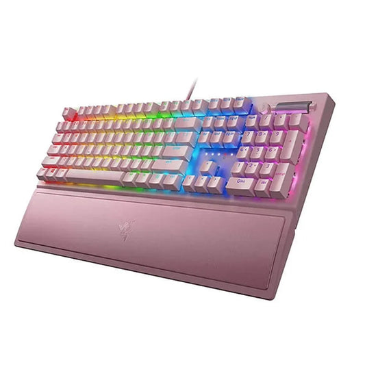 RAZER BlackWidow V3 RGB Mechanical Full Size Wired Gaming Keyboard ( Quartz ) ( Green Switch )