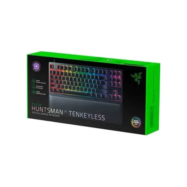 RAZER Huntsman V2 TKL Mechanical Wired Gaming Keyboard ( black ) ( Razer Switches - Clicky Optical Purple Switch ) ( RZ03-03940300-R3M1 )