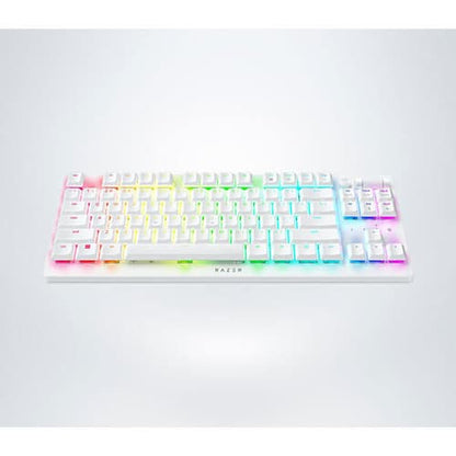 RAZER DEATHSTALKER V2 PRO TENKEYLESS - WIRELESS LOW PROFILE OPTICAL GAMING KEYBOARD (LINEAR RED SWITCH) - WHITE RZ03-04373500-R3M1