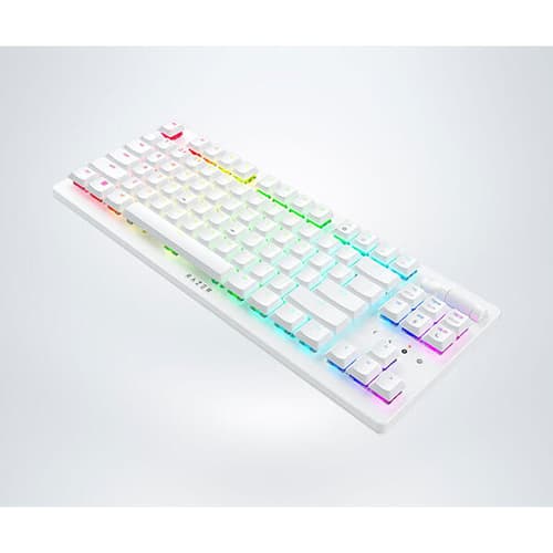 RAZER DEATHSTALKER V2 PRO TENKEYLESS - WIRELESS LOW PROFILE OPTICAL GAMING KEYBOARD (LINEAR RED SWITCH) - WHITE RZ03-04373500-R3M1