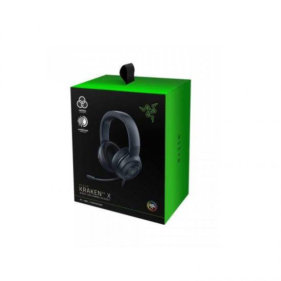 RAZER Kraken V3 X USB RGB Wired 7.1 Surround Gaming Headphones (Black) (PC/Xbox/Mobile/Mac)