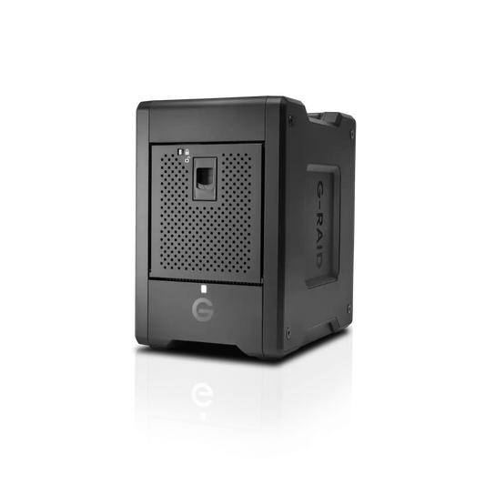 SANDISK PROFESSIONAL 96TB G-RAID SHUTTLE 4 - ENTERPRISE-CLASS 4-BAY EXTERNAL HARD DRIVE, THUNDERBOLT 3 - SDPH34H-096T-MBAAB