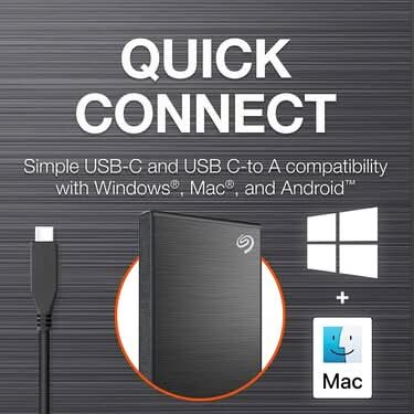 SEAGATE ONE TOUCH 500GB EXTERNAL SSD