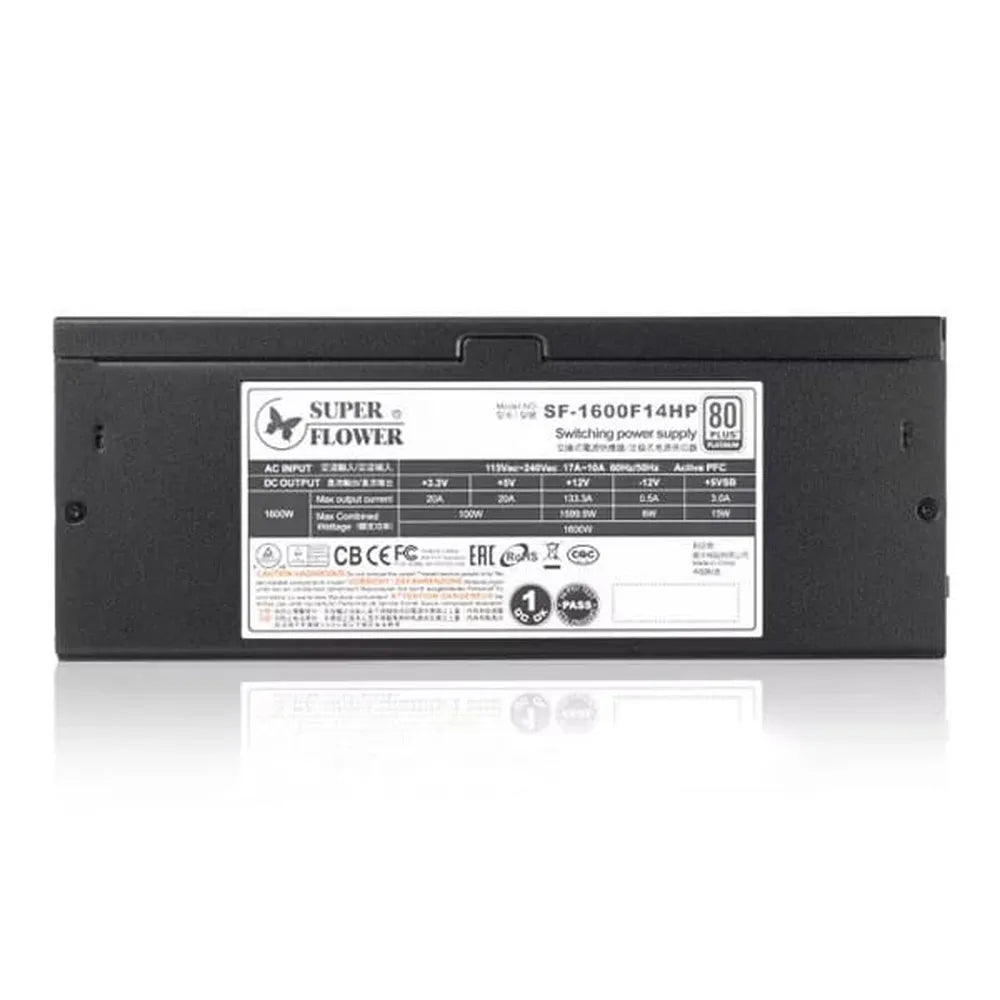 SUPER FLOWER Leadex 1600 80 Plus Platinum Fully Modular Power Supply (1600 W)