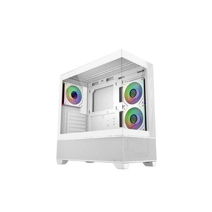 COOLER MASTER ELITE 690 WOOD WHITE ARGB ATX MID TOWER CASE