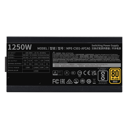 COOLER MASTER MWE 1250 GOLD V2 ATX 3.1 FULLY MODULAR POWER SUPPLY