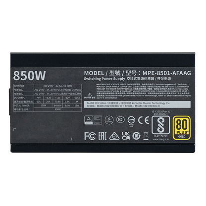 COOLER MASTER MWE GOLD 850 V2 ATX 3.1 FULLY MODULAR SMPS