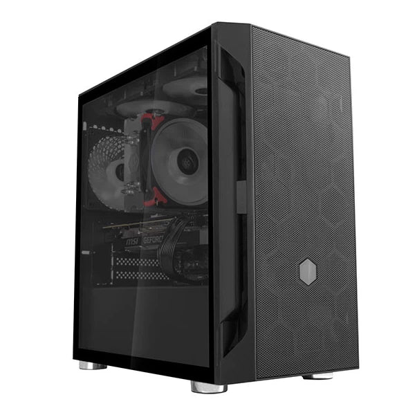 SILVERSTONE FARA H1M Tempered Glass MATX Mini Tower Cabinet (Black)