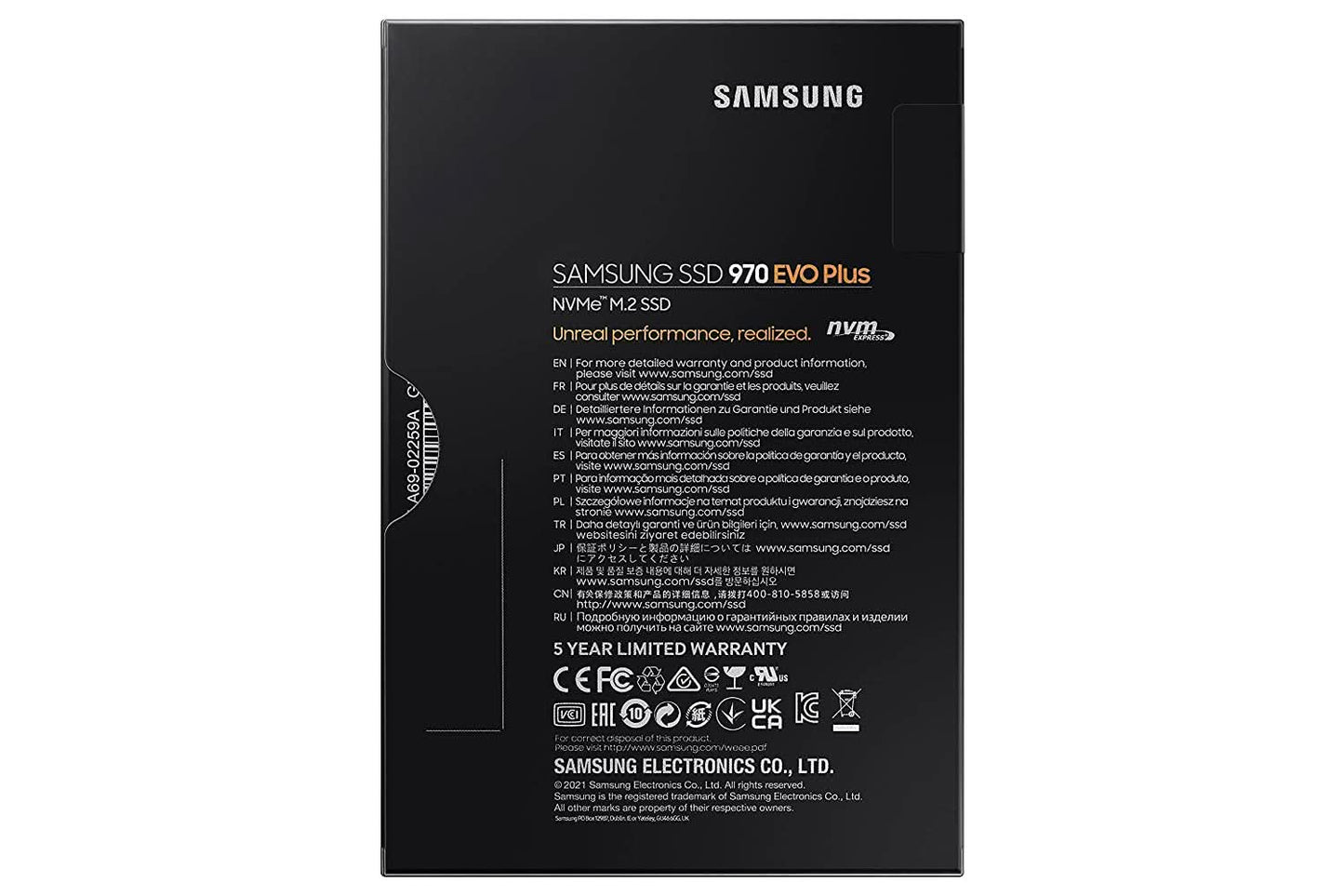 SAMSUNG 970 EVO PLUS 500 GB NVME M.2 INTERNAL SSD