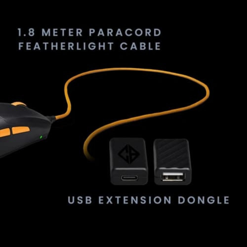 COSMIC BYTE Atlas Wireless Tri-Mode Ambidextrous Gaming Mouse ( Black ) ( 12000DPI / 5 Macro Buttons )