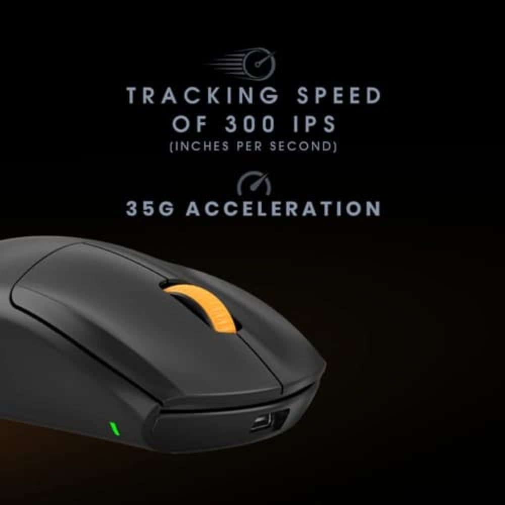 COSMIC BYTE Atlas Wireless Tri-Mode Ambidextrous Gaming Mouse ( Black ) ( 12000DPI / 5 Macro Buttons )