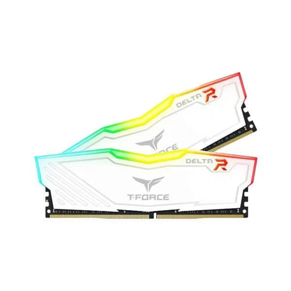 TEAMGROUP T-Force Delta RGB 16GB ( 8GBx2 ) 3600MHz DDR4 RAM ( White ) ( CL18 )