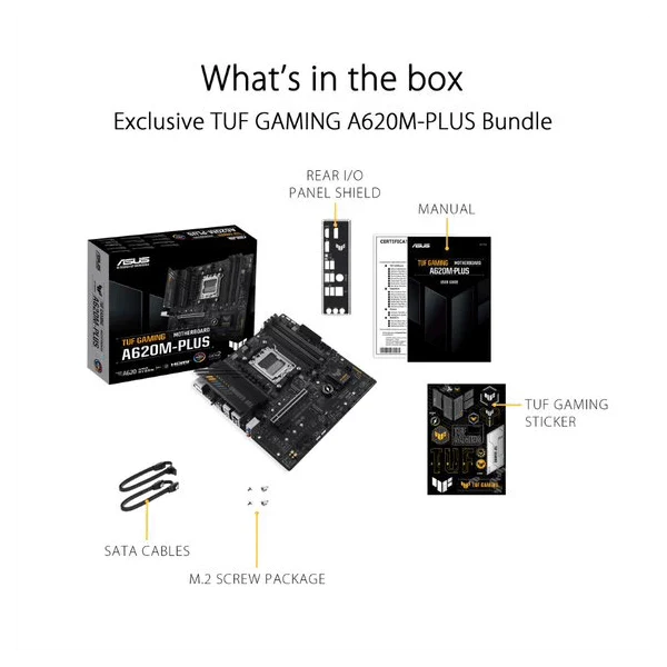 ASUS TUF Gaming A620M Plus DDR5 AMD Motherboard