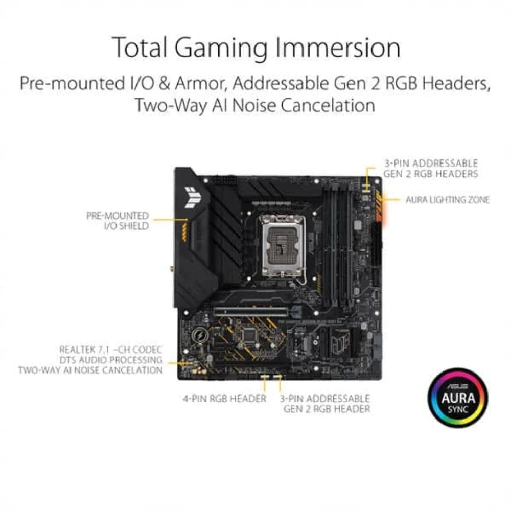 ASUS TUF Gaming B660M Plus Wifi DDR4 Intel Motherboard