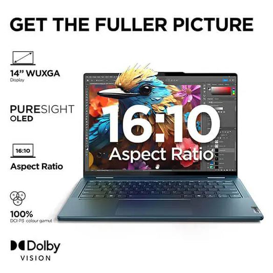 LENOVO YOGA 7I (83DJ00DGIN) LAPTOP (CORE ULTRA 5 125/16 GB/1 TB SSD/WINDOWS 11) 14" WUXGA (1920X1200) OLED OFFICE HOME 2024 INTEL ARC GRAPHICS