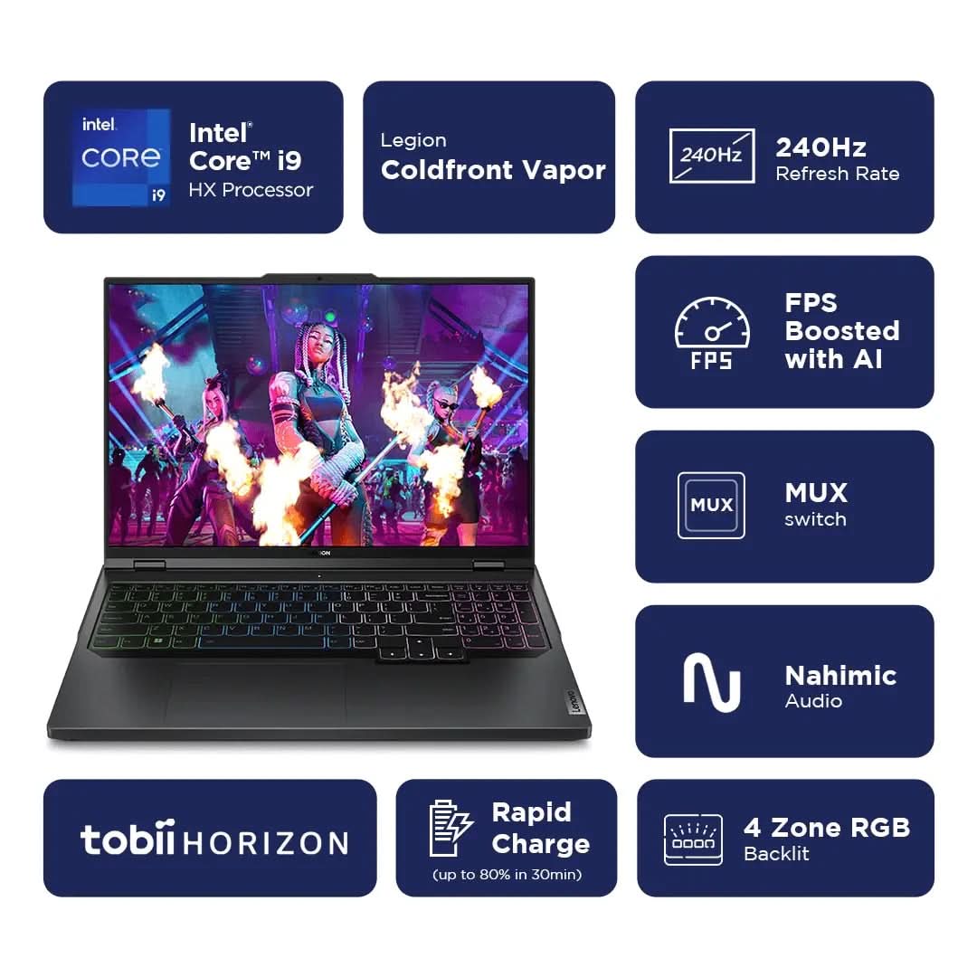LENOVO LEGION PRO 5 83DF003NIN [CI7-14650HX 14TH GEN/16GB/1TB SSD/WIN11 HOME+MSO/16.0 INCH/8GB-RTX4060 GRAPHICS /1 YEAR(S)/GREY]