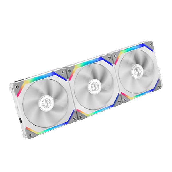 LIAN LI Uni Fan SL120 120mm ARGB Cabinet Fan (White) (Triple Pack)