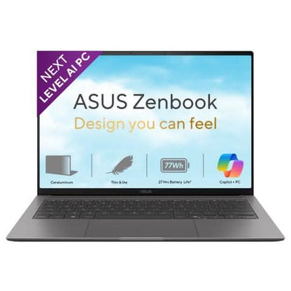 ASUS Zenbook S 14, Intel AI Powered Laptop, Intel Core Ultra 7 355, 16GB, 512GB, Intel Graphics, 35.56 cm (14) OLED Touch 3K, Windows 11 Home, Office Home 2024 + M365 Basic (1 Year Validity) UX5406AA-SU361WS
