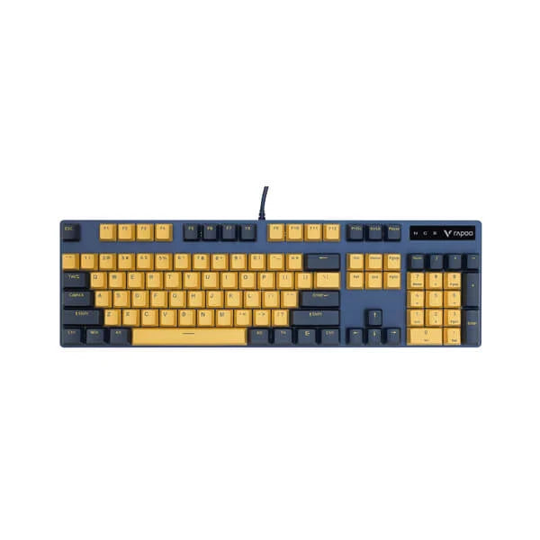 RAPOO V500 Pro Mechanical Full Size Gaming Keyboard ( Yellow / Blue )
