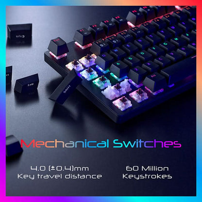 RAPOO V500 PRO MECHANICAL GAMING KEYBOARD (BLACK)