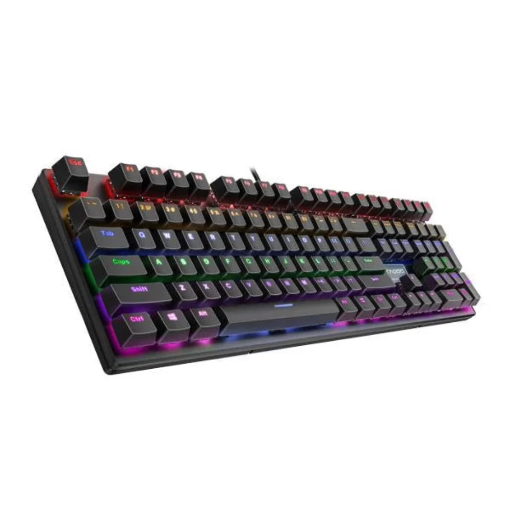 RAPOO V700 RGB Mechanical Wired Full Size Gaming Keyboard ( Black ) ( Clicky Blue Mechanical Switch )