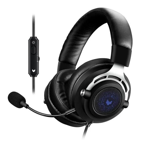 RAPOO VH150 LED Wired 3.5mm Stereo Gaming Headphone ( Black ) PC / Mobile / Mac / Xbox )