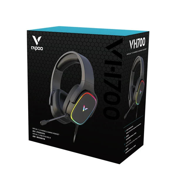 RAPOO VH700 RGB USB Wired Gaming Headphone ( Black ) ( PC )