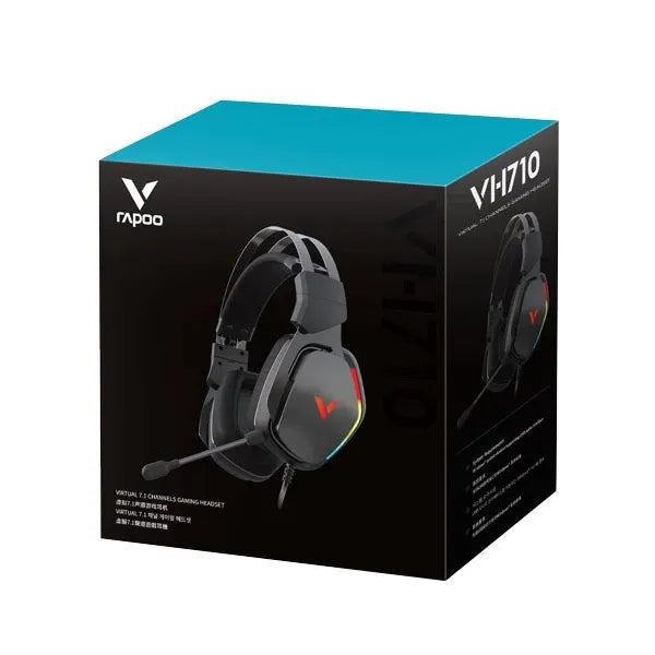 RAPOO VH710 RGB Wired 7.1 Surround Gaming Headphone ( Black ) ( Laptops / Desktops )