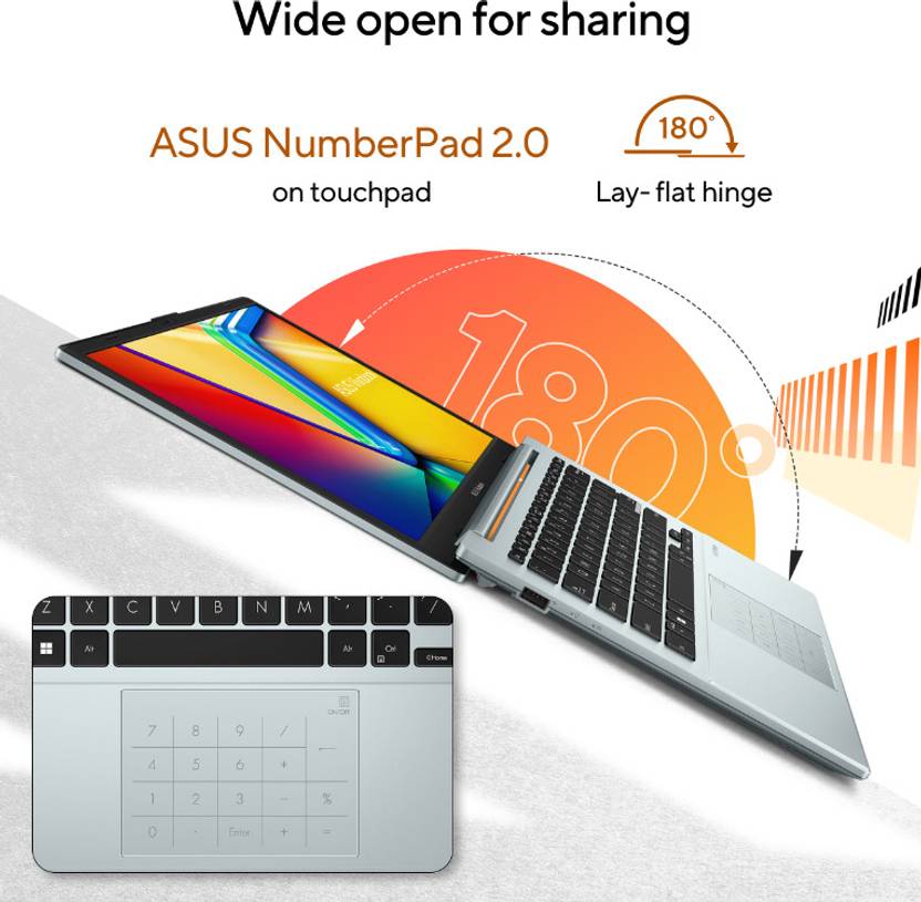 ASUS AMD RYZEN 5 QUAD CORE 7TH GEN - (16 GB/512 GB SSD/WINDOWS 11 HOME) E1404FA-NK543WS LAPTOP (14 INCH, GREY GREEN, WITH MS OFFICE)