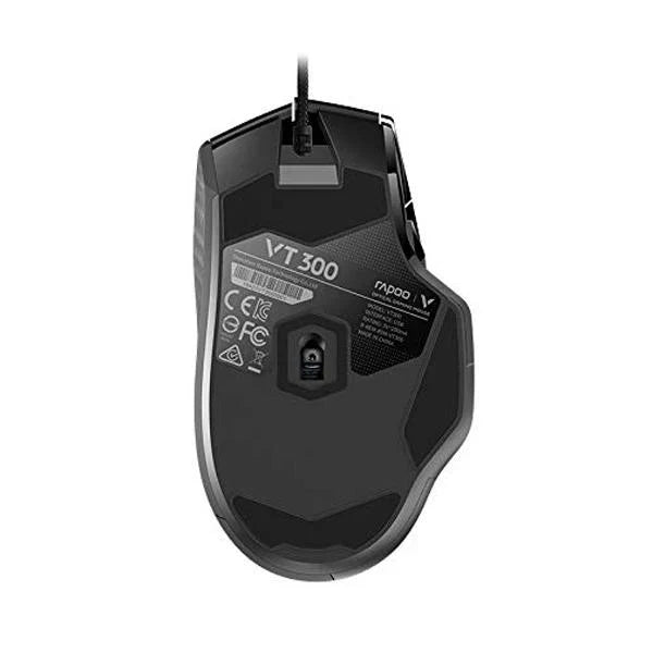 RAPOO VT300 Wired Ergonomic Gaming Mouse ( VT300 ) ( 6200DPI / 10 Macro Button ) ( Black )