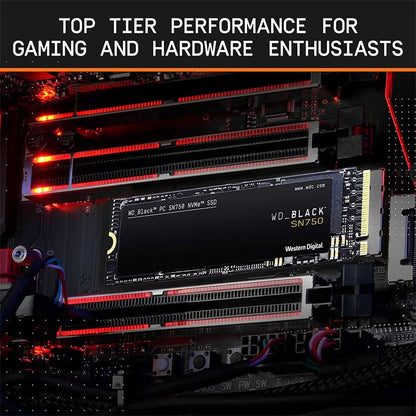 WESTERN DIGITAL BLACK NVME SN750 1 TB M.2 2280-S3-M PCIE GEN3 INTERNAL SSD