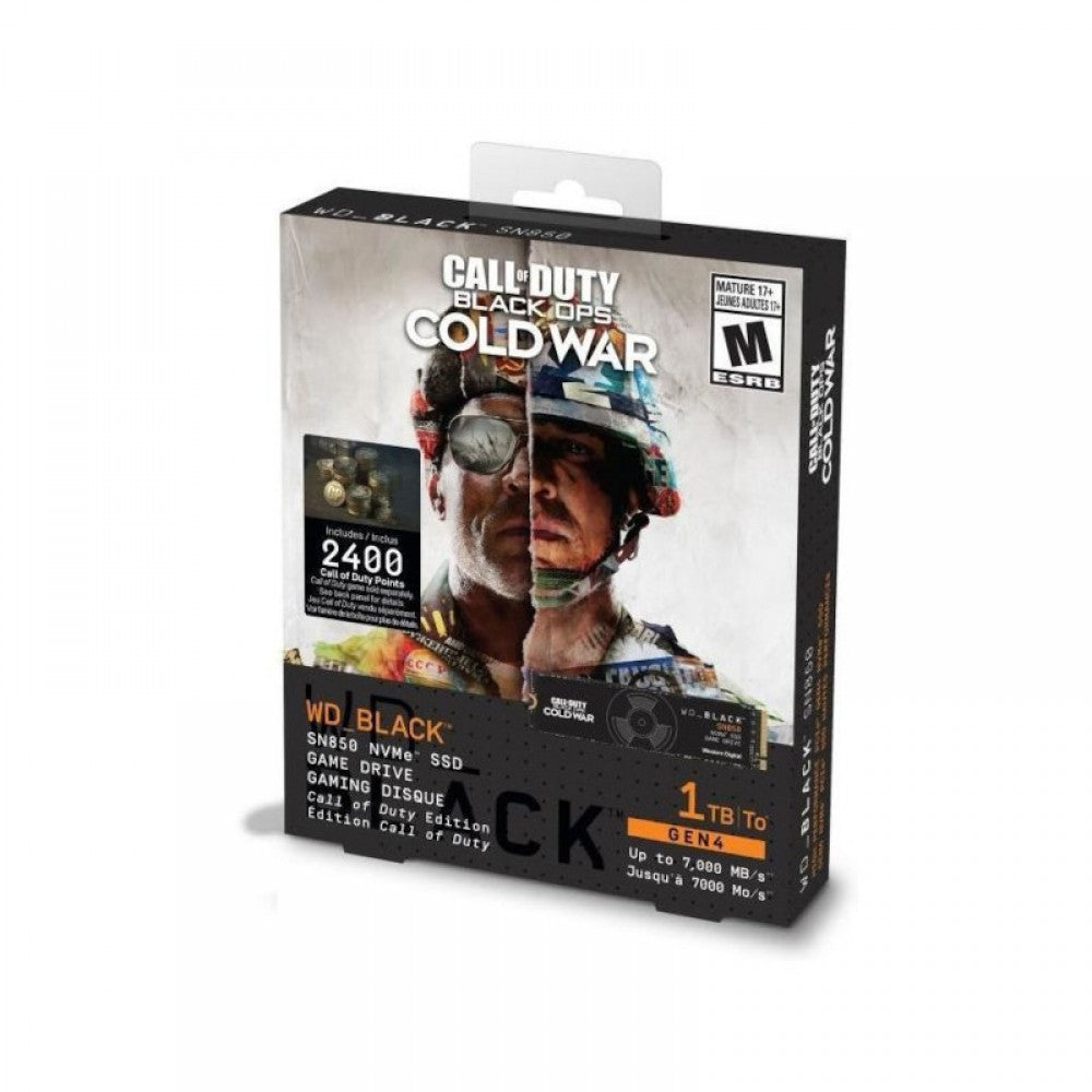 WESTERN DIGITAL Black SN850 1TB Call of Duty Black Ops Cold War Special Edition M.2 NVME Gen4 Solid State Drive ( SSD )