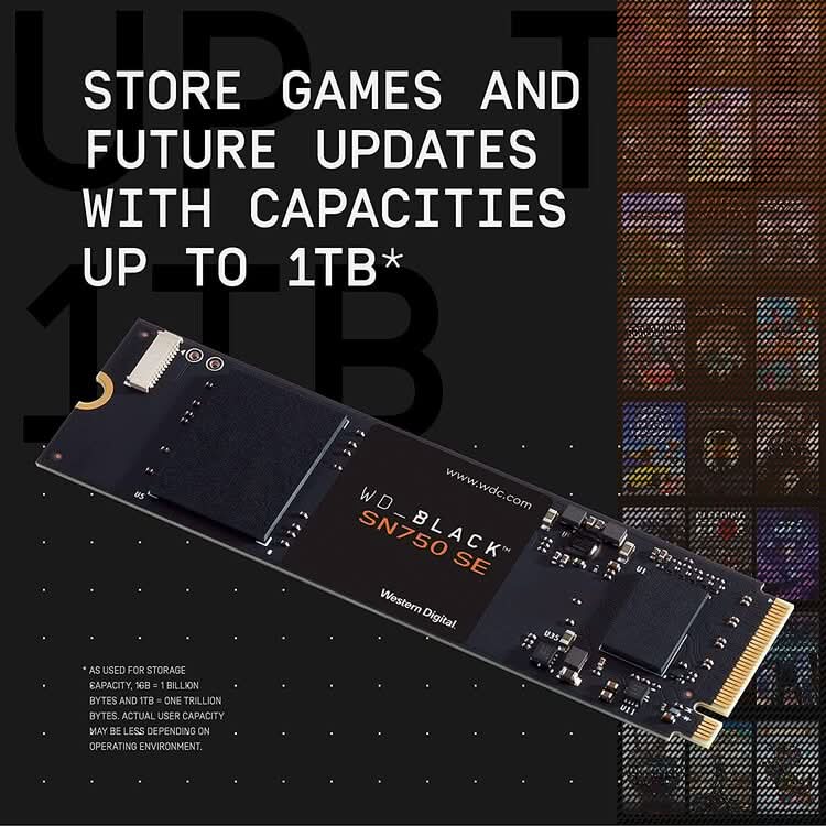 WESTERN DIGITAL 1TB SN750 SE NVME M.2 INTERNAL SSD