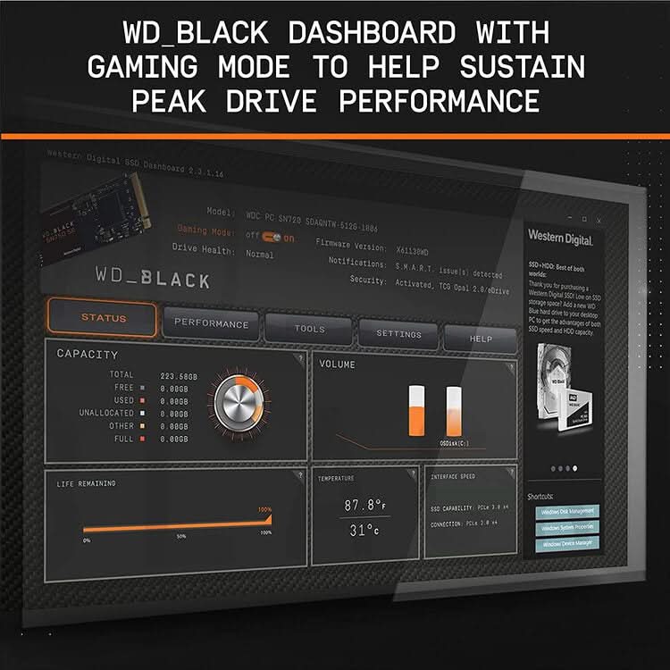 WESTERN DIGITAL 1TB SN750 SE NVME M.2 INTERNAL SSD