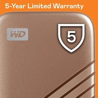 WESTERN DIGITAL 500GB MY PASSPORT GOLD EXTERNAL SSD