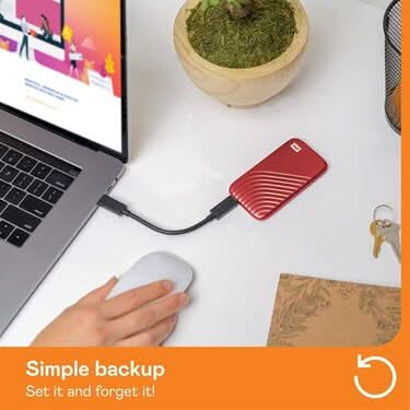 WESTERN DIGITAL MY PASSPORT 1TB RED EXTERNAL SSD