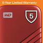WESTERN DIGITAL MY PASSPORT 1TB RED EXTERNAL SSD